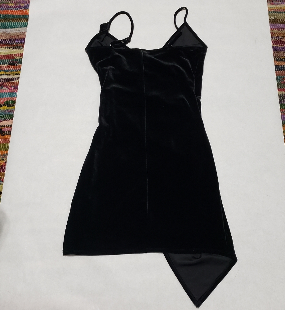 Forever 21 Asymmetrical Black Body Con Dress -M - Picture 8 of 8